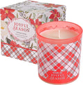 ROMIIE ZOI Christmas Scented Jar Candle - 6oz Soy Wax Candle - Joyful Season Infused with Holiday Floral Aroma - with Beautiful Keepsake Box Special for Christmas/Holiday Gifts