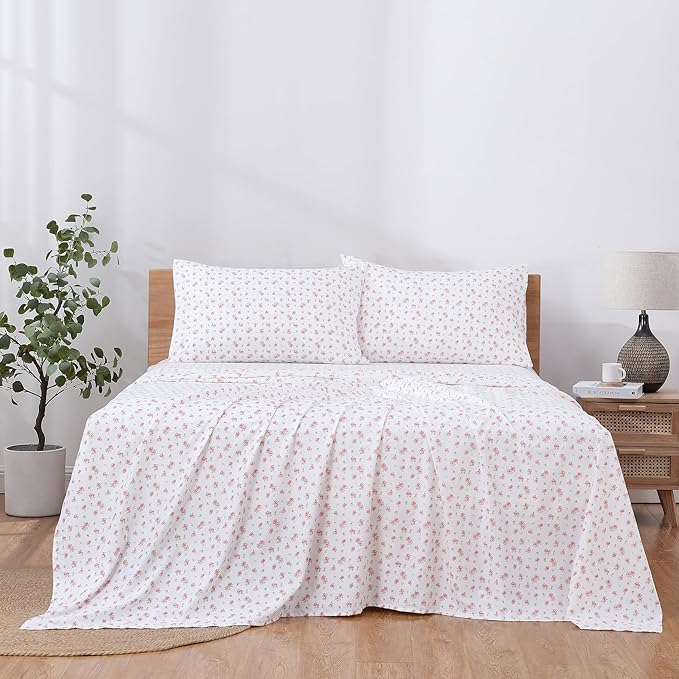 Modern Threads Silky Soft Microfiber and Wrinkle Free Sheets - Luxurious Microfiber Bed Sheets Includes Flat Sheet, Fitted Sheet with Deep Pockets, & Pillowcases Ivory, Queen
