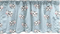 Lunarable Cows Window Valance, Repetitive Animal in Cartoon Style Farm Creatures, Curtain Valance for Kitchen Bedroom Decor with Rod Pocket, 54" X 12", Blue Pink