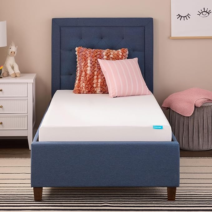 Linenspa 5 Inch Gel Infused Memory Foam Mattress - Twin Size - Firm - Low Profile Bed - Mattress in a Box - Youth or Kids Bed - Guest Bedroom - Pressure Relieving and Breathable - CertiPur Certified