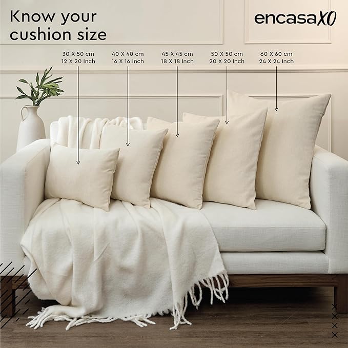 Encasa XO Throw Pillow Covers 18x18 in Set of 2 Emerald | No Inserts | Cotton Pillow Covers for Living Room, Bed, Sofa, Couch | Decorative Cushion Covers with Improved Zippers