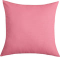 TangDepot Handmade Decorative Solid 100% Cotton Canvas Throw Pillow Covers/Pillow Shams, (28" x28" , Pink, 1 Count (Pack of 1))