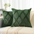 decorUhome Christmas Throw Pillow Covers 22x22 Inch Set of 2, Soft Plush Faux Fur Wool Forest Elf Couch Pillow Covers, Decorative Neutral Pillow Cases for Bed Sofa Living Room Home Decor