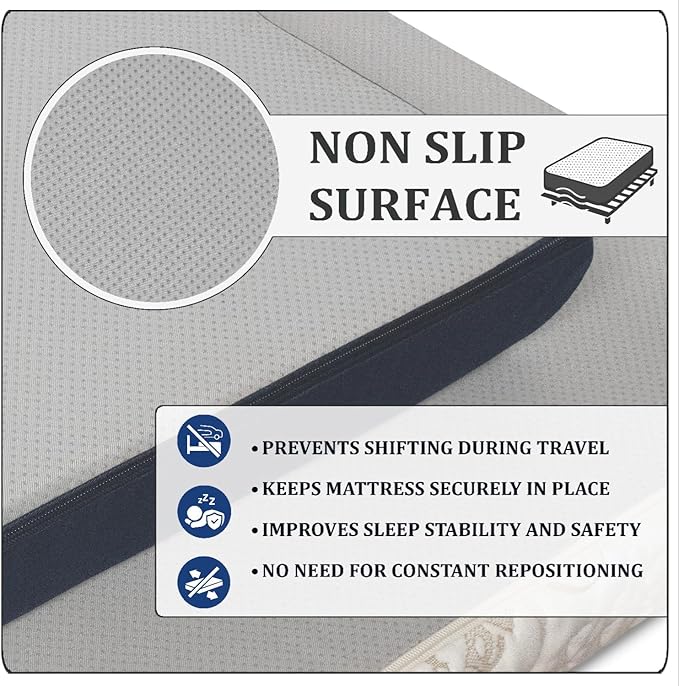 Foamma 2" x 48" x 80" Camper/RV Travel Gel Memory Foam Bunk Mattress, Organic Cotton Cover, Made in USA, Comfortable, Travel Trailer, CertiPUR-US Certified Foam