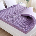MUXHOMO 3 Inch 7-Zone Twin XL Mattress Topper, Egg Crate Foam Mattress Topper Twin XL Size for Back Pain, Lavender Cooling Gel Infused Bed Pad, CertiPUR-US and Oeko-TEX Certification (79"×38")
