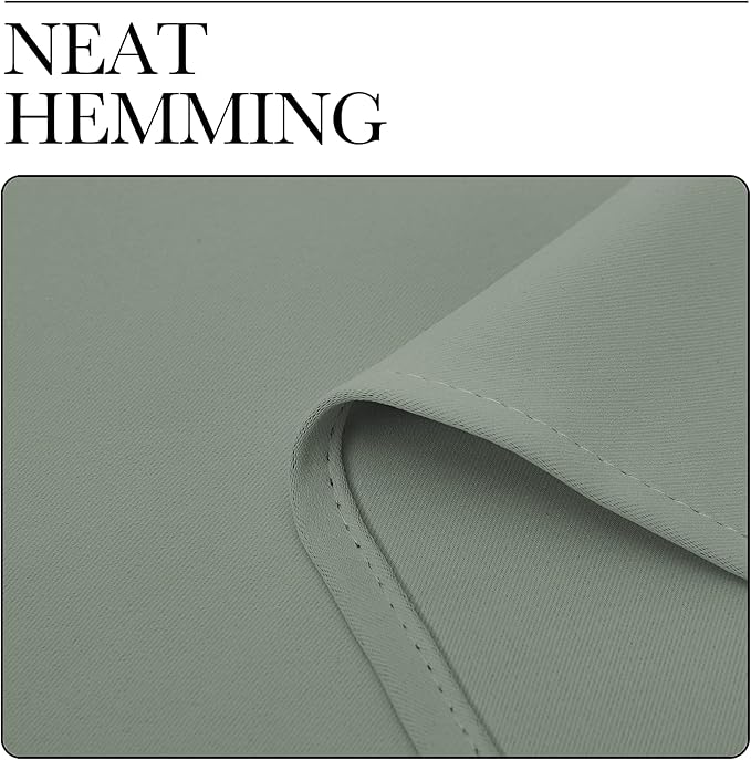 NICETOWN Bedroom Curtain Panels Blackout Draperies, Thermal Insulated Solid Grommet Blackout Curtains/Drapes (1 Pair, 29 by 45 inches, Greyish Green)