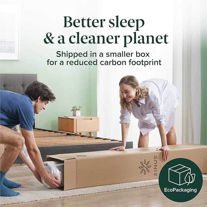ZINUS 12 Inch True Support Hybrid Mattress [New Version], Full, Fiberglass Free, Medium Feel, Motion Isolation, Certified Safe Foams & Fabric, Mattress in A Box