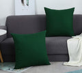 TangDepot Handmade Decorative Solid 100% Cotton Canvas Throw Pillow Covers/Cushion Covers, 45 Colors Available - (18" x18" , Deep Green, 2 Count (Pack of 1))