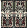 Viking Curtains Nordic Mythology Rune Weapon Antique Viking Pirate Crow Art Pattern Printed Curtains Bedroom Living Room Decoration Blackout Curtains W42 * L45 Inch