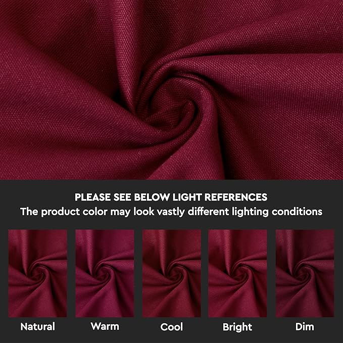 Encasa XO Throw Pillow Covers 24x24 in Set of 2 Rich Maroon | No Inserts | Cotton Pillow Covers for Living Room, Bed, Sofa, Couch | Decorative Cushion Covers with Improved Zippers