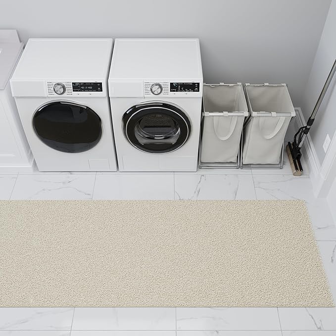 Ottomanson 3' x 16' Shaggy Runner Rug - Plush & Cozy Non-Slip Carpet for Bedroom, Living Room, Bathroom & Entryway - Durable & High-Traffic Friendly for Hallways & Dorms, Cream