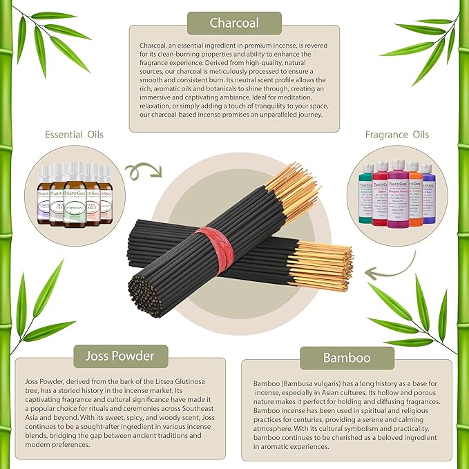 Patchouli Exotic Incense Sticks 7 Inch - Bulk 1 Bundle 85 to 100 Sticks - Natural 7" Long Lasting Aroma That Burns for 30 to 45 Minutes.