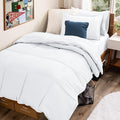 Bare Home Bed-in-A-Bag 5 Piece Comforter & Sheet Set - Twin - Goose Down Alternative - Ultra-Soft 1800 Premium Bedding Set (Twin, Grey/Grey)