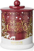 M&SENSE Christmas Candles Baked Apple Pie Scented, Soy Wax 12.7oz 75 Hours Long Lasting Clean Burn, 2 Wick Cinnamon Apple Winter Holiday Candles for Home Decor, Luxury Relaxing Candle Gifts for Women
