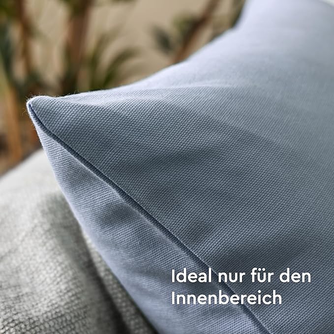 Encasa XO Throw Pillow Covers 18x18 in Set of 2 B Grey | No Inserts | Cotton Pillow Covers for Living Room, Bed, Sofa, Couch | Decorative Cushion Covers with Improved Zippers