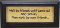 Primitives by Kathy 20668 Stitch Art Wall Décor, 8 x 3.75 x .75-inches, Old and Senile