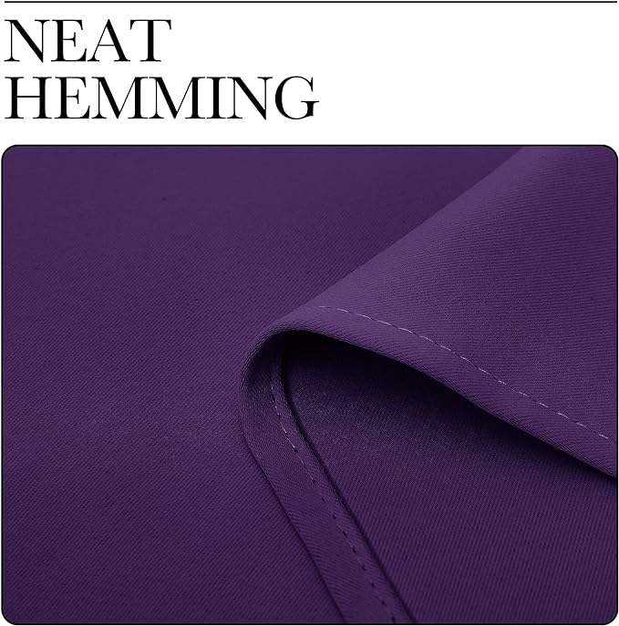 NICETOWN Blackout Curtain Panels for Kids Room, Triple Weave Home Decoration Thermal Insulated Solid Ring Top Blackout Curtains/Drapes (Set of 2, 34 x 54 inches, Royal Purple)