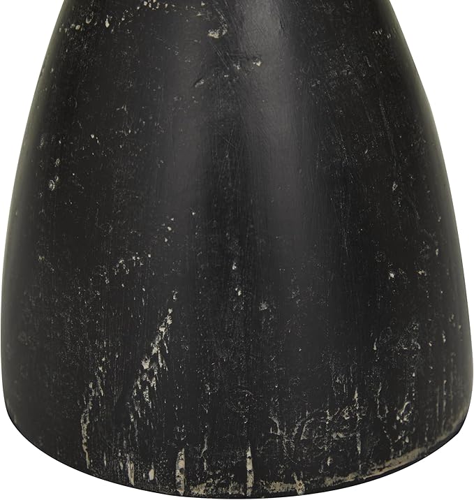 Deco 79 Wood Decorative Candle Holder Candle Stand, Set of 3 Candlestick Holder 6", 5", 4"H, Black