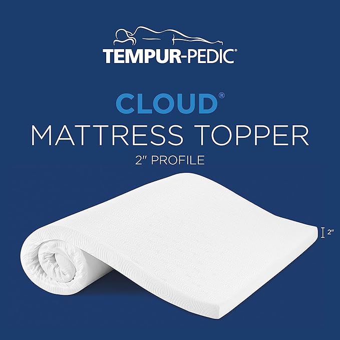Tempur-Cloud 2-Inch Mattress Topper, Queen,White
