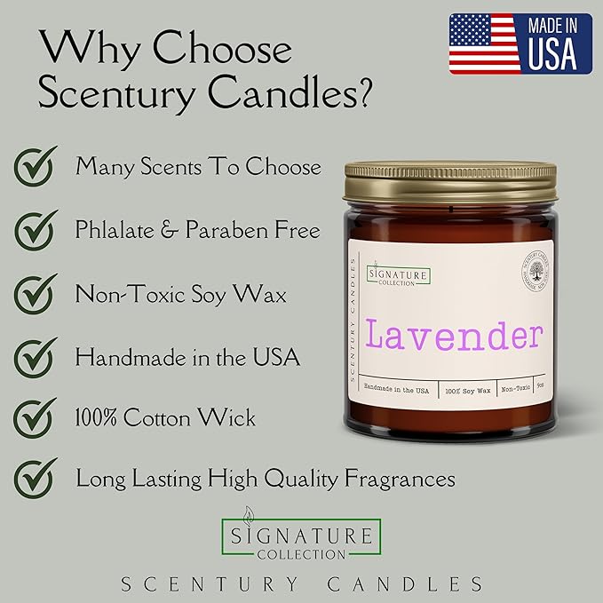 Velvet Vanilla Scented Candle, Many Scents to Choose from, All Natural Non-Toxic Soy Wax, Handmade in The USA (Velvet Vanilla)