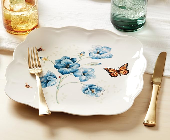 Lenox 894309 Butterfly Meadow Square 4-Piece Dinner Plates