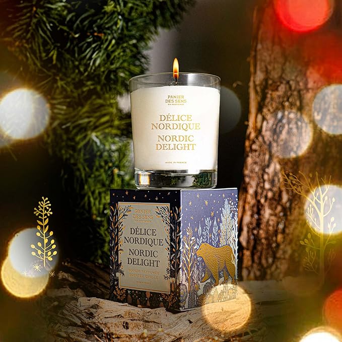 Panier des Sens – Nordic Delight Vanilla Candle – Christmas Clearance Scented Candles – Long Lasting Scented Candles for Home – Winter Candle – 100% Natural Cotton Wick – Home Gifts - 6.3 oz