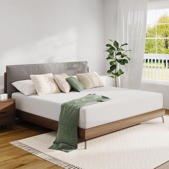 Novilla King Mattress, 12 Inch King Size Memory Foam Mattress with Comfort Foam for Pressure Relief & Cool Fresh Sleep, Removable Washable Cover,Mattresses in a Box,Medium Firm