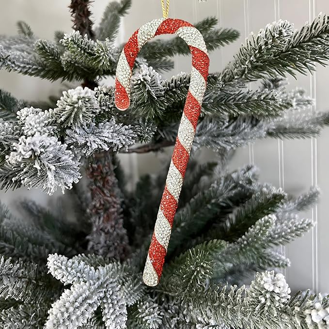 2025 Christmas Candy Cane Ornaments Hanging Ornaments for Christmas Tree Decorations Keepsake Gifts for Sisters Mom Grandma Women|Candy Cane Ornament