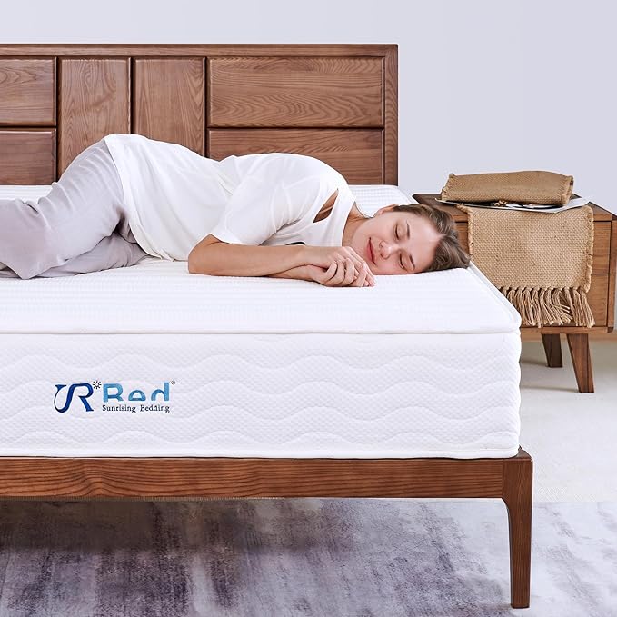 Sunrising Bedding 8 inch Twin Natural Latex Mattress, Individually Encased Pocket Coil, Firm, Supportive, Naturally Cooling, Organic Mattress, 120-Night Free Trial, 20-Year Warranty