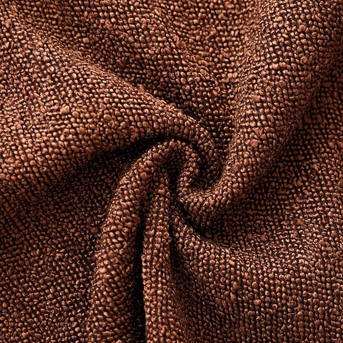Foindtower Decorative Textured Boucle Throw Pillow Covers Accent Solid Pillow Cases Neutral Soft Cozy Couch Cushion Case for Chair Sofa Bedroom Living Room Home Decor 16x16 Inch,1PC,Red Taupe