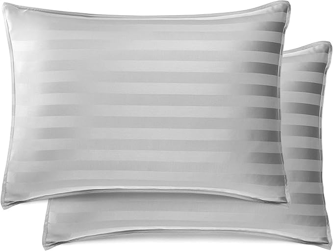 King Sheets by Pure Bamboo, Genuine 100% Organic Viscose Derived from Bamboo Bed Sheet Set, Luxuriously Soft & Cooling, Double Stitching, Lifetime Quality Promise (King, Jacquard Silver)