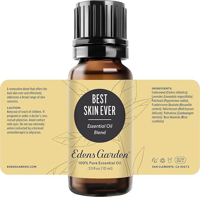 Edens Garden Best Skin Ever Essential Oil Blend- 100% Pure Premium Grade, Undiluted, Natural, Therapeutic, Aromatherapy, The Best for Diffusing, Skin, Face, Hair 10 ml (.33 fl oz)