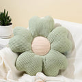 Sioloc Flower Shaped Throw Pillow, Fun Daisy Pillow, 15.7" Green Flower Pillow Cute Decorative Seat Cushion Aesthetic Flower Plush Pillows for Bed Floor Couch Chair