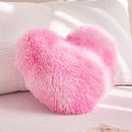 MOOWOO Fluffy Heart Pillow, Faux Fur Throw Pillow,Sherpa Plush Fluffy, Cute Soft Throw Cushion, Valentines Day,Thanks Giving Days,Christmas Day Decorative for Home Bed Couch Heart Shape