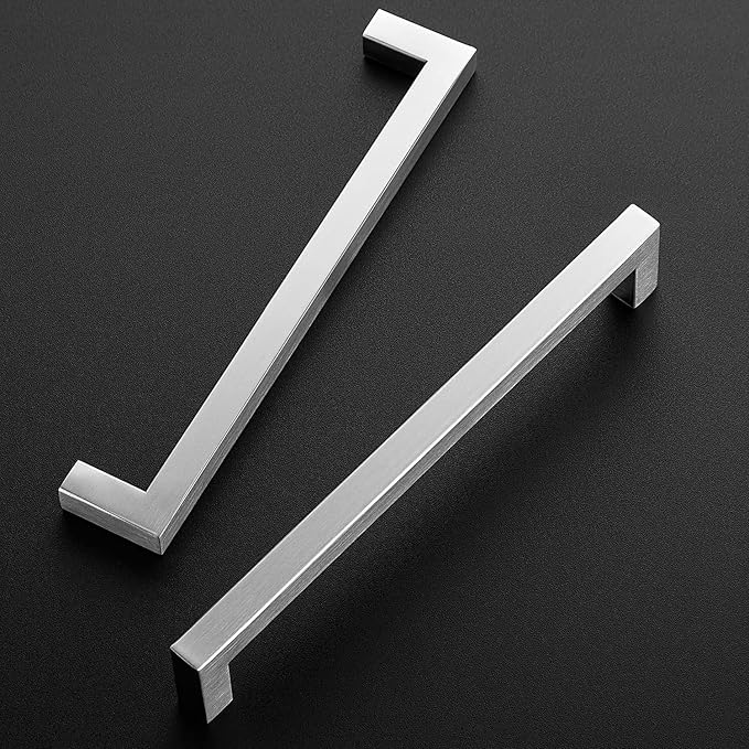 Ravinte 3 Pack Stainless Steel Kitchen Cabinet Handles Brushed Nickel Cabinet Pulls Kitchen Drawer Handles Sleek Dresser Drawer Pulls with 7-1/2 inch Hole Center Satin Nickel Cabinet Hardware