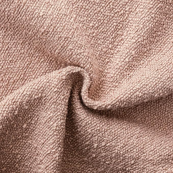 Foindtower Decorative Textured Boucle Throw Pillow Covers Accent Solid Pillow Cases Neutral Soft Cozy Couch Cushion Case for Chair Sofa Bedroom Living Room Home Decor 20x20 Inch,1PC,Light Pink