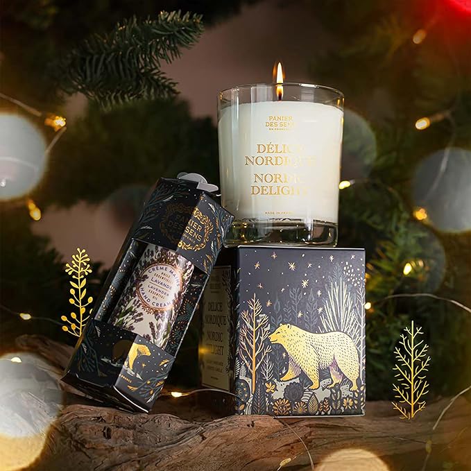 Panier des Sens – Nordic Delight Vanilla Candle – Christmas Clearance Scented Candles – Long Lasting Scented Candles for Home – Winter Candle – 100% Natural Cotton Wick – Home Gifts - 6.3 oz