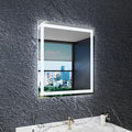 LED Bathroom Mirror with Lights 28"x 32", Front Lit and Backlit Mirror Bathroom,Stepless Dimmable,Anti-Fog, Shatter-Proof, Memory, Lighted Vanity Mirror (Horizontal/Vertical)