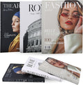Elegant Decorative Books - Set of 3 Designer Faux/Fake Books for Decoration - Enhance Your Coffee Table, Mantle & Bookshelf Decor - Book Decor Aesthetic Collection - Real Blank Pages Inside