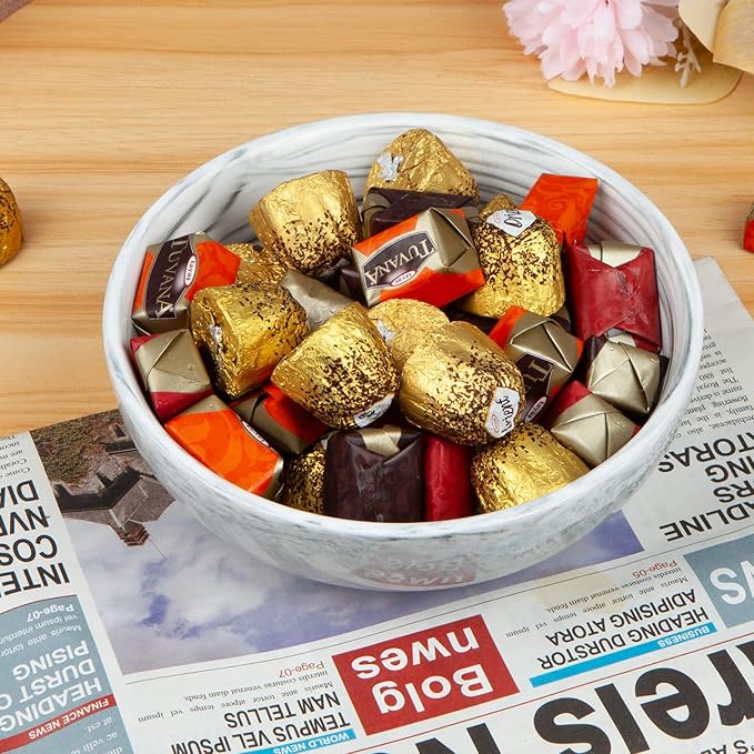 Marble-patterned Ceramic Candy Dish Small Candy Bowl for Office Desk Modern Home Decor Decorative Bowl, Grey