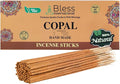 Bless-Copal 100%-Natural-Handmade-Hand-Dipped-Incense-Sticks Organic-Chemicals-Charcoal-Free Purification-Relaxation-Positivity-Yoga-Meditation Best-Woods-Scent (500 Sticks(26 OZ))