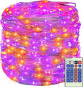 Decute 500LED 164FT Fairy String Lights Halloween Lights Silver Wire with Remote, Firefly Starry Light for DIY Christmas Tree Costume Wedding Party Table Centerpiece Decor Orange Purple