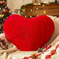 YRXRUS Heart Pillow, Red Heart Pillows, Love Pillow Gifts, 14X17 Inch Large Heart Shaped Pillows, Faux Rabbit Fur Coquette Room Decor Throw Pillows, Living, Bedroom