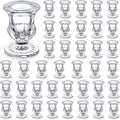 Foaincore 42 Pcs Candlestick Holders Bulk 2.5 Inch Taper Candle Holder for Table Centerpiece Thick Glass Ritual Candle Stand for Wedding Christmas Valentines Festival Party Decorations(Clear)