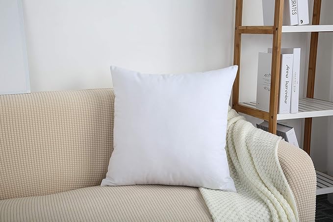 TangDepot Handmade Decorative Solid 100% Cotton Canvas Throw Pillow Covers/Pillow Shams, (12" x12" , White, 1 Count (Pack of 1))