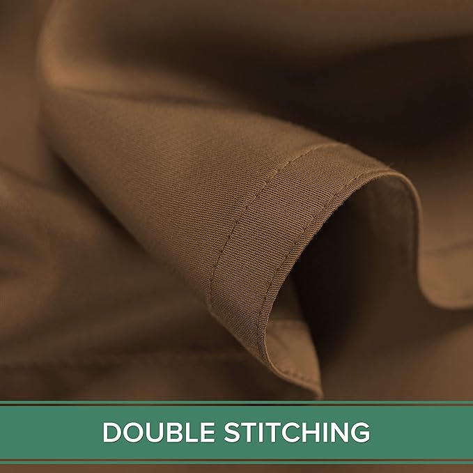 Split King Sheets by Pure Bamboo, Genuine 100% Organic Viscose Derived from Bamboo Bed Sheet Set, Soft & Cooling, Double Stitching *Not for Split Top (Split King, Coconut Husk)