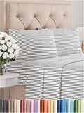 King Size 4 Piece Sheet Set - Comfy Breathable & Cooling Bed Sheets Set - Hotel Luxury Bedding for Women, Men, Kids, Teens, Boys & Girls - Deep Pockets, Soft, Wrinkle Free - Oeko-Tex - Grey Stripes 2