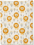 Cute Lion Blanket - Adorable Trees Fleece Throw,Gifts for Kids Girls Boys, Soft & Warm,Lightweight, for Modern Rustic Whimsical Decor, Animal Lovers, and Room Home Accents 40x50in