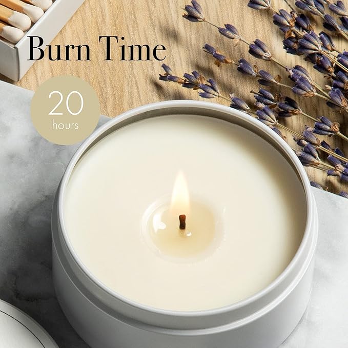 LAFCO New York Travel Candle, Chamomile Lavender - 4 oz - 20-Hour Burn Time - Made in The USA