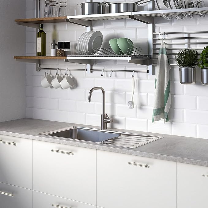 Ravinte 6 Pack 6 inch Cabinet Pulls Brushed Nickel Stainless Steel Kitchen Cupboard Handles Cabinet Handles, 3.5 inch Hole Center